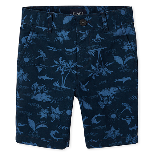 

s Boys Palm Tree Chino Shorts - Blue - The Children's Place