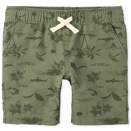 

Boys Boys Print Pull On Jogger Shorts - Green - The Children's Place