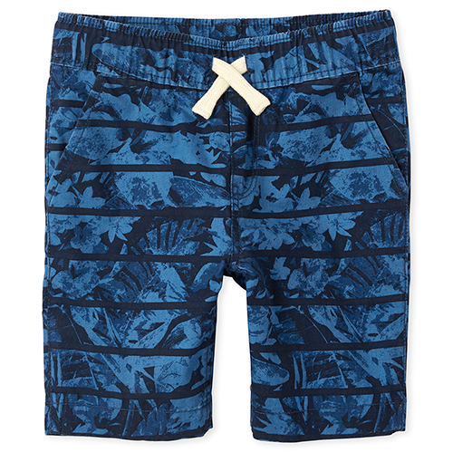 

Boys Boys Print Pull On Jogger Shorts - Blue - The Children's Place