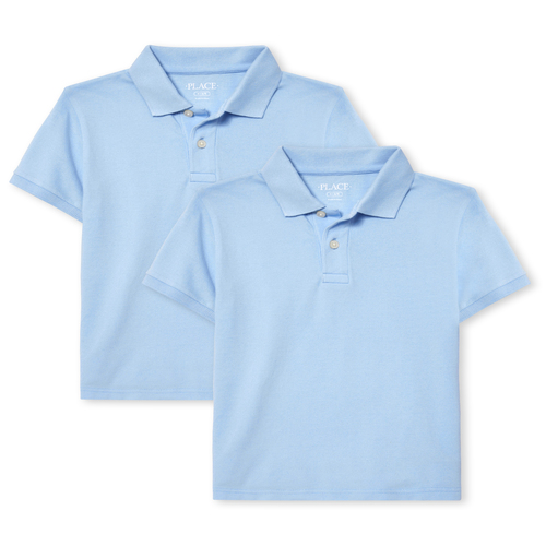

s Boys Uniform Pique Polo 2-Pack - Blue - The Children's Place