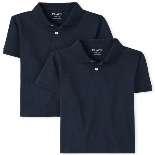 

s Boys Uniform Jersey Polo 2-Pack - Blue - The Children's Place