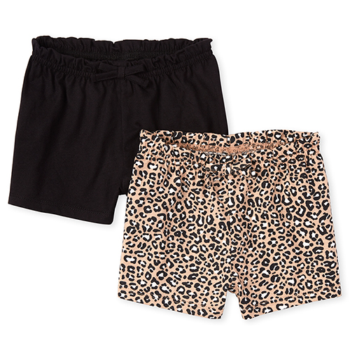 

Newborn Baby Leopard Shorts 2-Pack - Black - The Children's Place