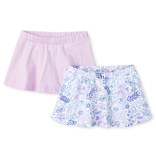 

Newborn Baby Seahorse Skort 2-Pack - Purple - The Children's Place