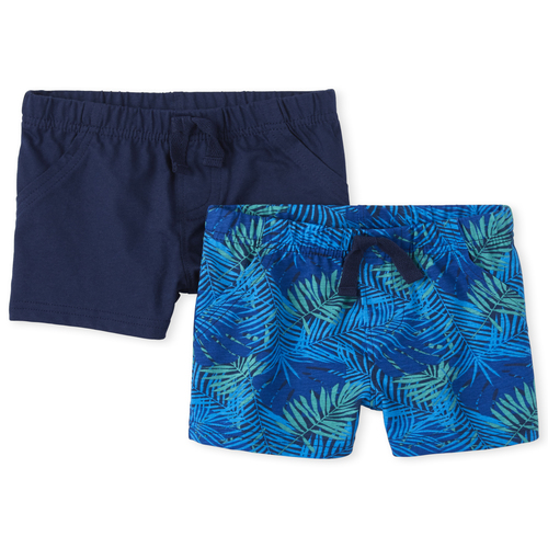 

Newborn Baby Boys Palm Shorts 2-Pack - Blue - The Children's Place