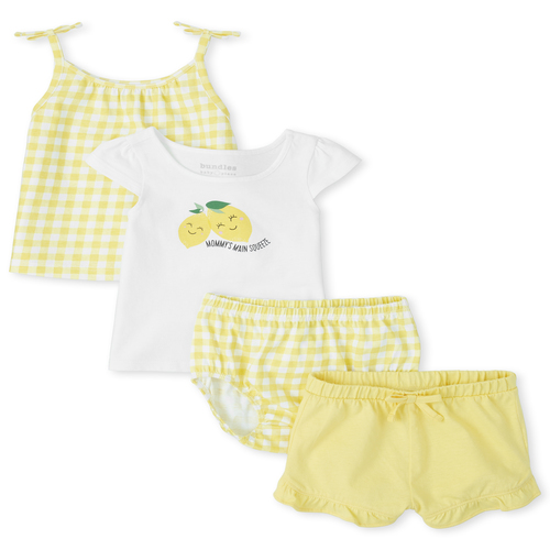

s Baby Lemon 4-Piece Playwear Set - Yellow - The Children's Place