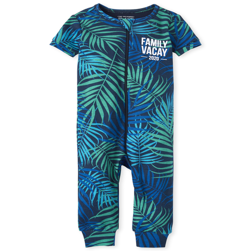 

s Baby And Toddler Boys Matching Family Vacay 2020 Snug Fit Cotton One Piece Pajamas - Blue - The Children's Place
