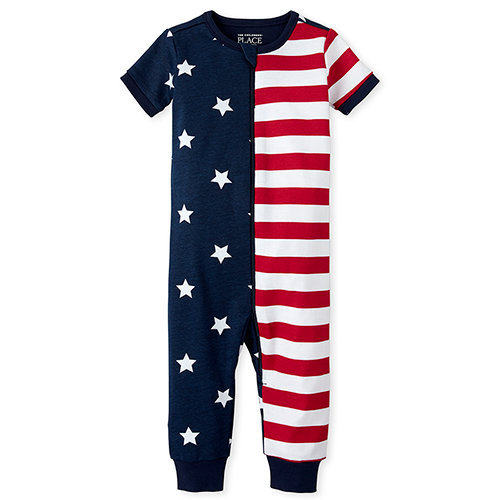 

s Unisex Baby And Toddler Americana Stars Snug Fit Cotton One Piece Pajamas - Blue - The Children's Place