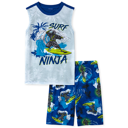 

s Boys Surf Ninja Pajamas - Blue - The Children's Place