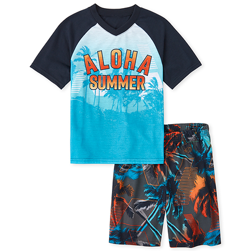 

s Boys Aloha Pajamas - Gray - The Children's Place