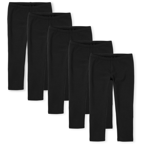 

Girls Leggings 5-Pack - Black - The Children's Place