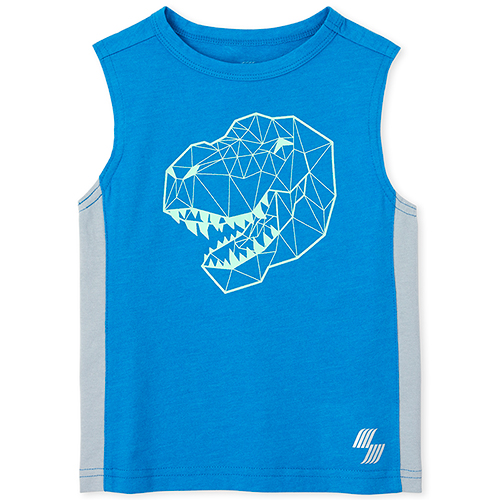 

s Baby And Toddler Boys Mix And Match Puff Print Muscle Tank Top - Blue - The Children's Place