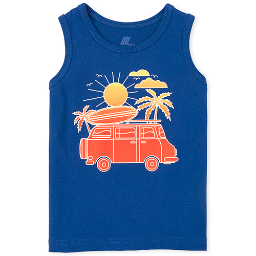 

s Baby And Toddler Boys Mix And Match Graphic Tank Top - Blue - The Children's Place
