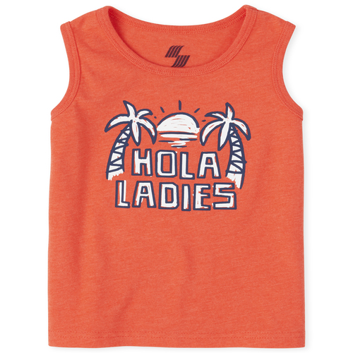 

s Baby And Toddler Boys Mix And Match Graphic Tank Top - Orange - The Children's Place