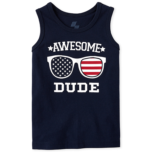 

s Baby And Toddler Boys Americana Mix And Match Awesome Flag Tank Top - Blue - The Children's Place