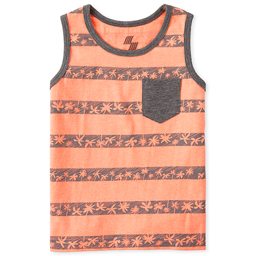 

s Baby And Toddler Boys Mix And Match Striped Pocket Tank Top - Orange - The Children's Place