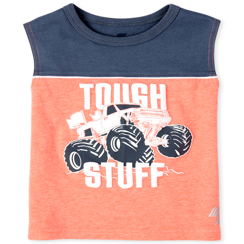 

s Baby And Toddler Boys Mix And Match Graphic Muscle Top - Orange - The Children's Place
