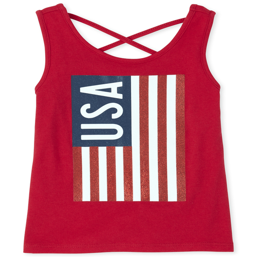 

s Baby And Toddler Americana Mix And Match Usa Cross Back Tank Top - Red - The Children's Place