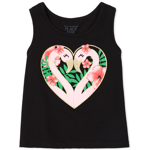

s Baby And Toddler Mix And Match Glitter Graphic Tank Top - Black - The Children's Place