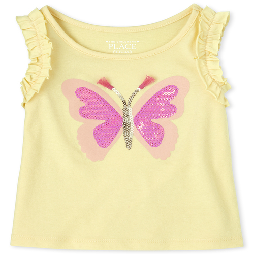 

s Baby And Toddler Ruffle Tank Top - Yellow - The Children's Place