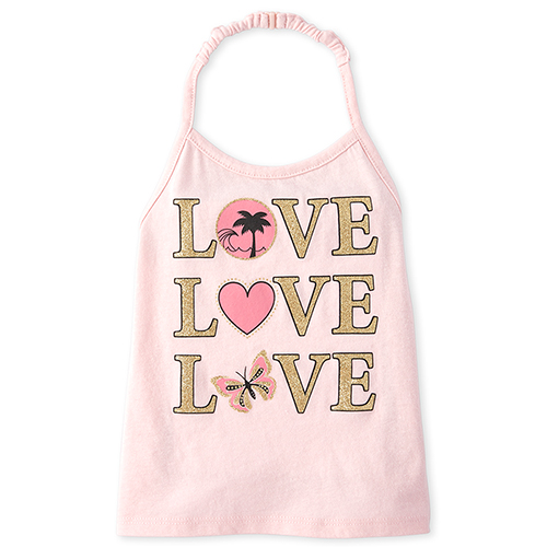 

s Baby And Toddler Mix And Match Glitter Halter Top - Pink - The Children's Place