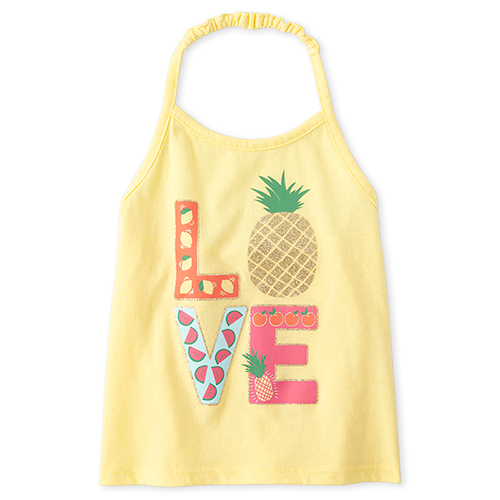 

s Baby And Toddler Mix And Match Glitter Halter Top - Yellow - The Children's Place