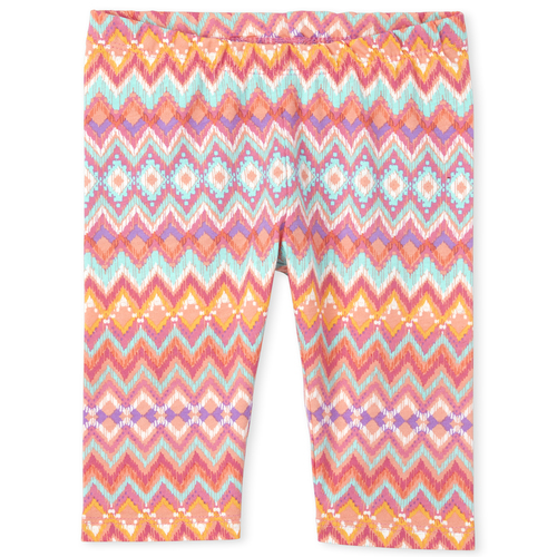 

Baby Girls Baby And Toddler Chevron Capri Leggings - Pink - The Children's Place