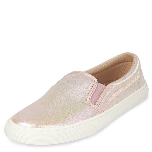 s Metallic Slip On Sneakers - Pink - The Children's Place