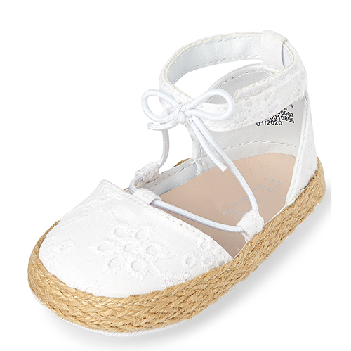

Newborn Baby Eyelet Espadrilles - White - The Children's Place