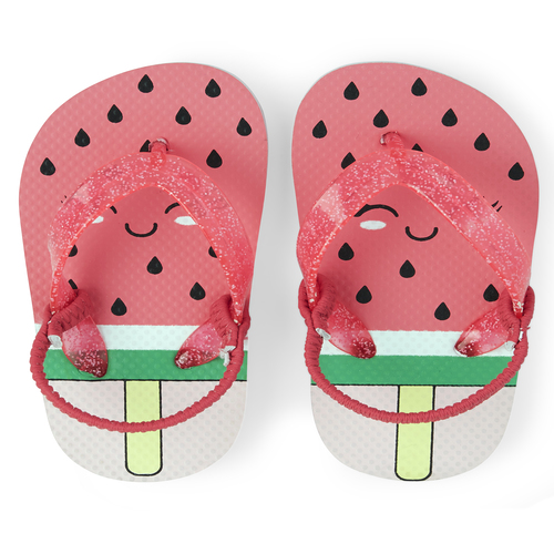 

Baby Girls Toddler Glitter Watermelon Flip Flops - Pink - The Children's Place
