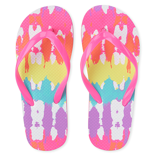 

Girls Rainbow Tie Dye Flip Flops - Multi - The Children's Place