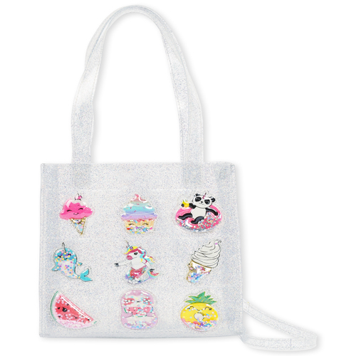 

Girls Shakey Clear Glitter Tote Bag - Multi - The Children's Place