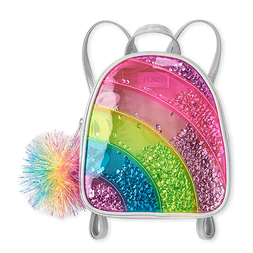 

Girls Shakey Holographic Rainbow Mini Backpack - Multi - The Children's Place
