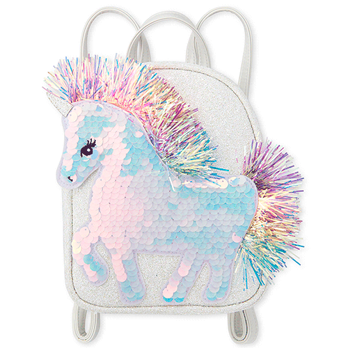 

Girls Flip Sequin Unicorn Mini Backpack - White - The Children's Place
