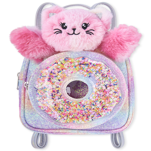 

Girls Shakey Glitter Faux Fur Cat Mini Backpack - Multi - The Children's Place