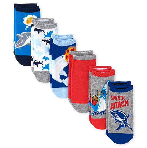 

Boys Boys Shark Ankle Socks 6-Pack - Multi - The Children's Place