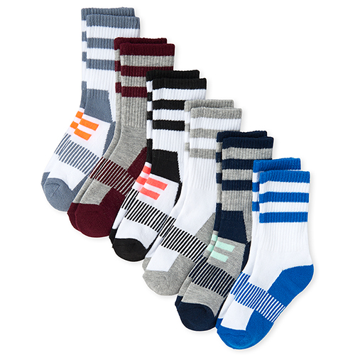 

Boys Boys Striped Crew Socks 6-Pack - Multi - The Children's Place