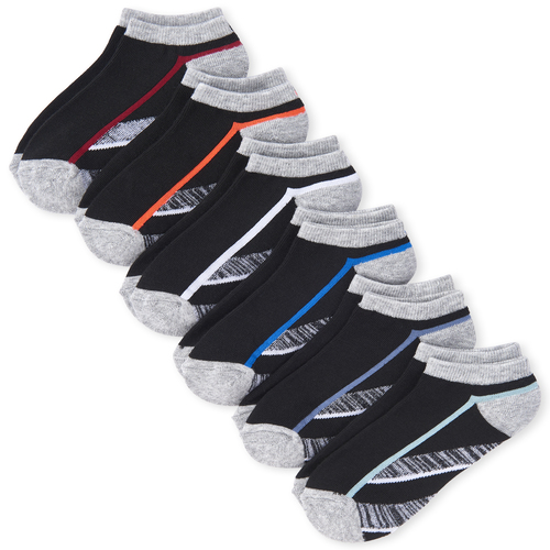 

Boys Boys Athletic Ankle Socks 6-Pack - Black - The Children's Place