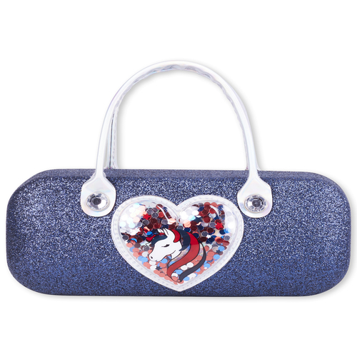 

s Americana Shakey Glitter Unicorn Sunglasses Case - Blue - The Children's Place