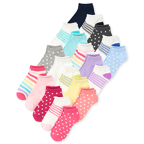 

s Dot Ankle Socks 20-Pack - Multi - The Children's Place