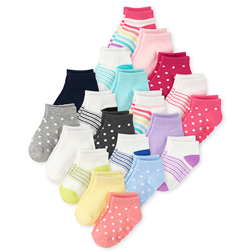 

s Toddler Dot Ankle Socks 20-Pack - Multi - The Children's Place