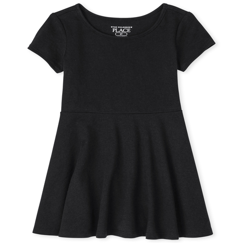 

s Toddler Uniform Skater Dress - Black - The Children's Place