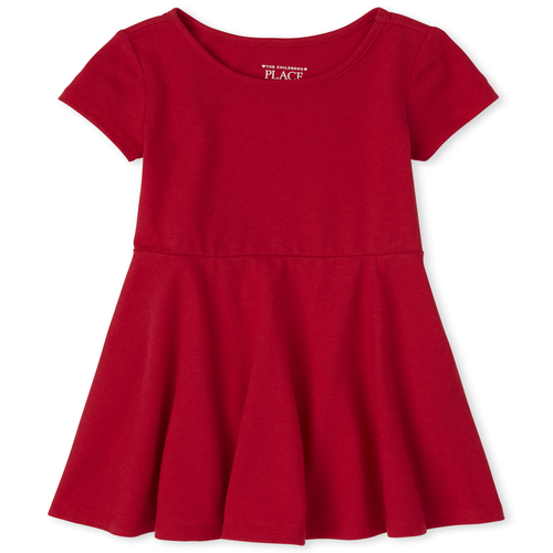 

s Toddler Uniform Skater Dress - Red - The Children's Place