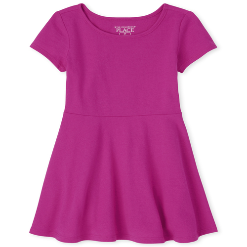 

s Toddler Uniform Skater Dress - Pink - The Children's Place