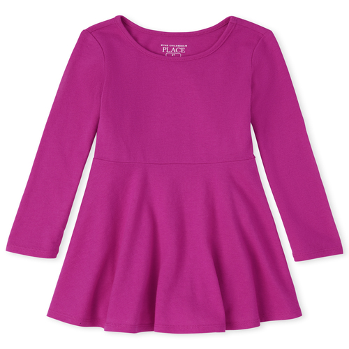 

s Toddler Uniform Skater Dress - Pink - The Children's Place