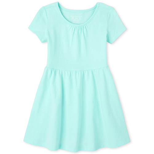 

s Baby And Toddler Shirred Dress - Blue - The Children's Place