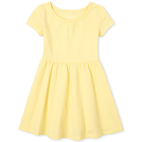 

s Baby And Toddler Shirred Dress - Yellow - The Children's Place