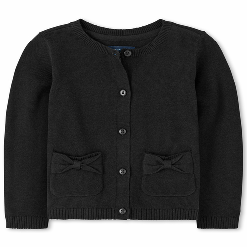 

s Toddler Uniform Bow Cardigan - Black - The Children's Place