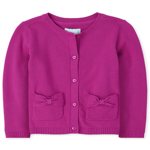 

s Toddler Uniform Bow Cardigan - Pink - The Children's Place