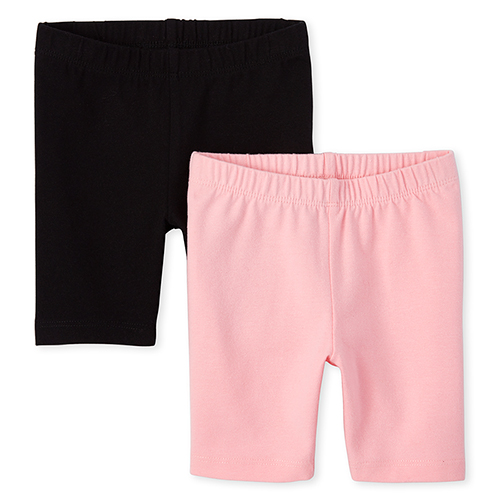 

Baby Girls Toddler Mix And Match Print Bike Shorts 2-Pack - Black - The Children's Place