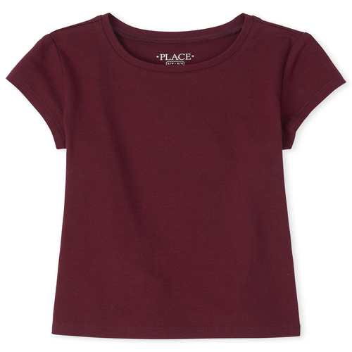 

Girls Uniform Basic Layering Tee - Red T-Shirt - The Children's Place